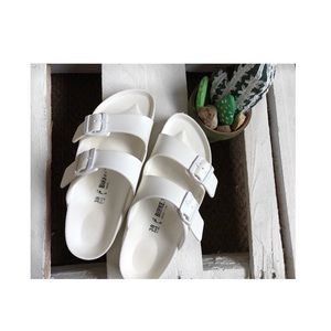 All White Birkenstock Arizona Eva